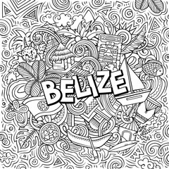 Belize cartoon doodle illustration. Funny local design.