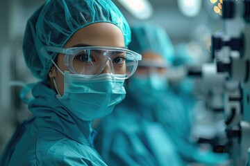 Healthcare Professional Focused in Surgical Environment