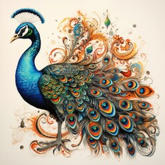 Fototapeta premium peacock with feather