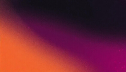 Abstract dark purple orange black grainy gradient background glowing pink magenta vibrant noise texture, colorful retro banner design - obrazy, fototapety, plakaty
