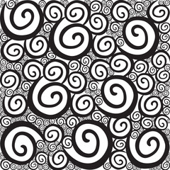 Background with curves. Seamless pattern. seamless pattern with spiral curls. fashion  texture Vector Illustration
