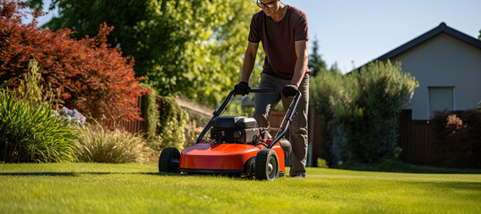 lawn mowing background