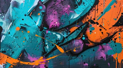 Colorful graffiti wall.