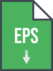 EPS File Icon fill Crisp corners