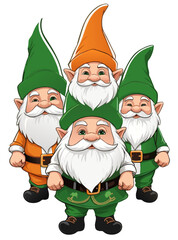 cute gnome leprechaun graphic for saint patrick's day