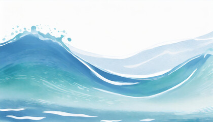 Obraz na płótnie Canvas Clean water waves on white background. Generative AI