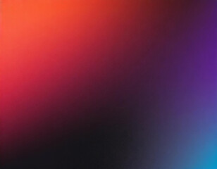 Dark grainy gradient background purple red orange blue black colors banner poster cover abstract design