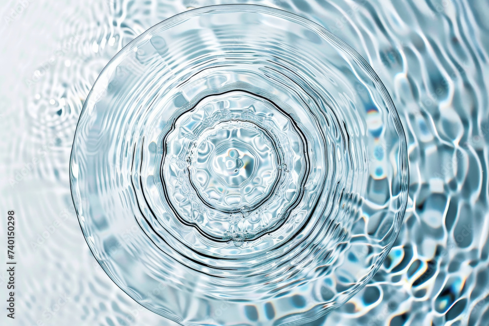 Poster water surface, showcasing numerous bubbles floating on the water. The bubbles create an interesting pattern, adding texture and movement to the image