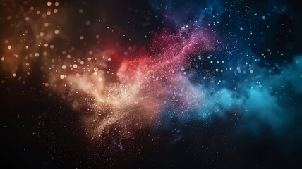 Colorful particles, abstract background
