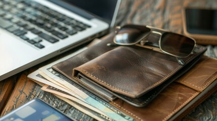 Smart Wallet, payment, business photography, copy space, 16:9