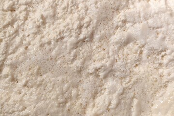 fresh ricotta texture, cottage cheese texture,close up,milk product. Homemade cottage cheese, top view. Close up.