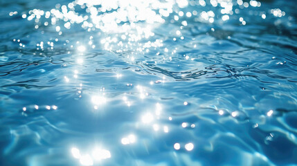 Water surface with bokeh effect. Abstract background for design . - obrazy, fototapety, plakaty