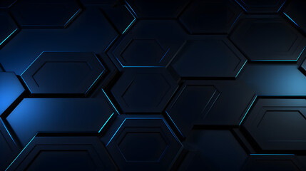 Obraz na płótnie Canvas Blue hexagons wallpapers that are out of this world, Blue hexagons on a dark background