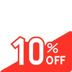 10 Persent Discount Off Icon. Discount Icon illustration, vector.  - 79
