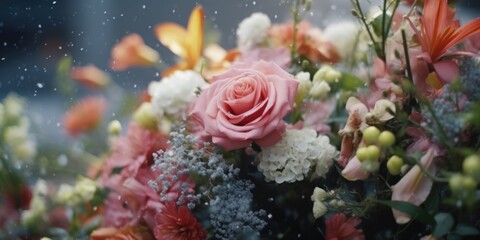 Close up of a vibrant bunch of flowers. Perfect for floral backgrounds