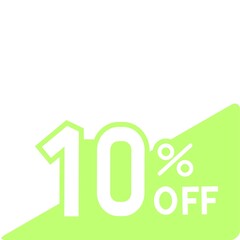 10 Persent Discount Off Icon. Discount Icon illustration, vector.  - 76