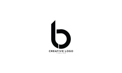 LB BC  Abstract initial monogram letter alphabet logo design