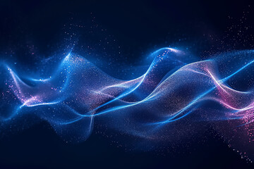 Fototapeta premium Blue technology particles background