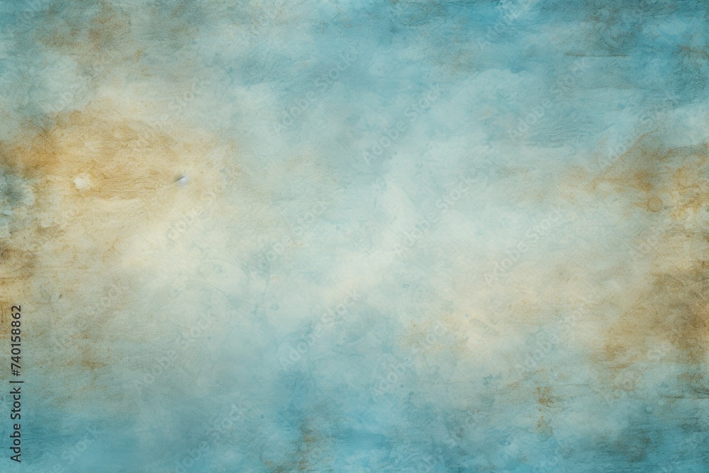 Poster A serene painting of a blue sky with fluffy clouds. Suitable for nature or weather-related projects