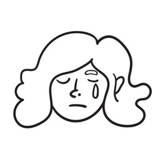 character portrait in doodle style in vector. line art for avatar design sticker coloring postcard poster print