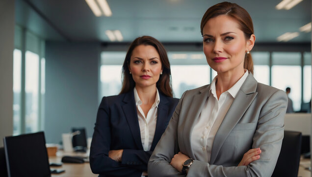 Professionelle Geschäftsfrauen im Büro - Starke Führung und Kompetenz