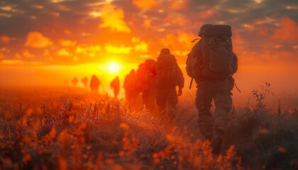 British army soldiers, both male and female