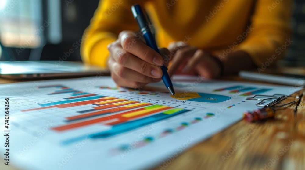 Poster charting growth: visualizing progress and advancement