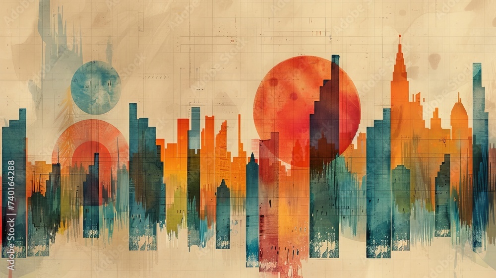 Poster charting patterns: illustrating data trends for analysis