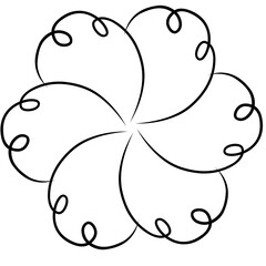 Flower pattern line
