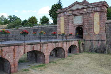 colmar gate in neuf-brisach in alsace in france