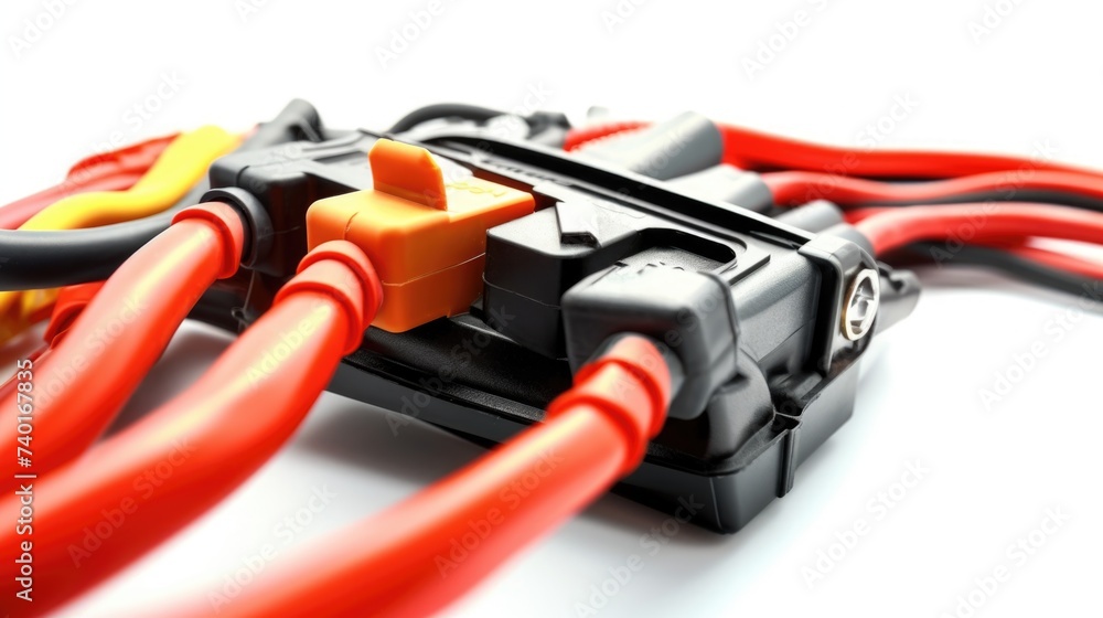 Poster detailed view of electrical wires, suitable for technology projects