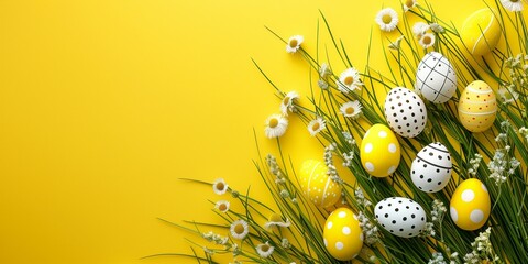 Easter day background with copy space.