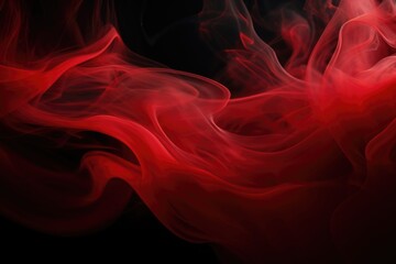 Fototapeta premium Close up of red smoke on black background. Suitable for abstract concepts