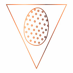 Flag with a gradient egg for Easter holiday decoration.