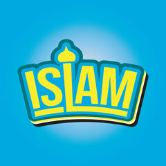 Islam 3D Text Design for print and web