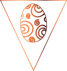 
Flag with a gradient egg for Easter holiday decoration.