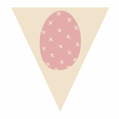 Flag with egg for Easter holiday decoration.