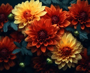 Beautiful marigold flowers background. Marigold flowers background.
