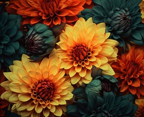 Beautiful marigold flowers background. Marigold flowers background.