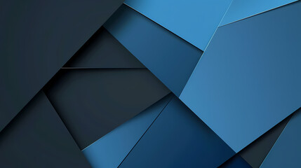 Geometric Blue Shapes in Abstract Pattern