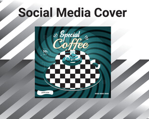 Coffe Social Media Cover Design Template