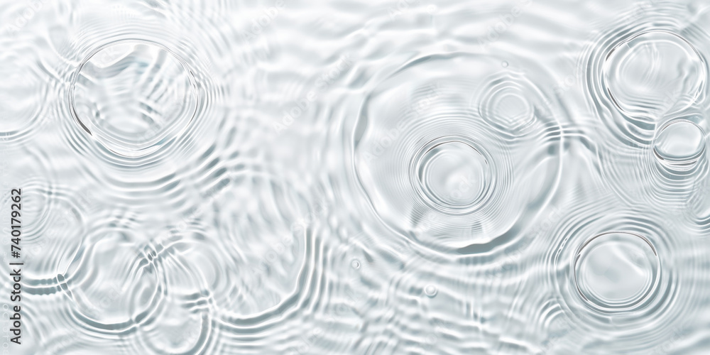 Poster patterns created by water ripples on a smooth surface