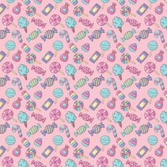 pink pattern with candy 