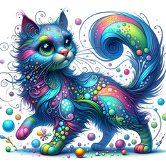 Fototapeta premium ポップなデザインの猫 | Generative Ai