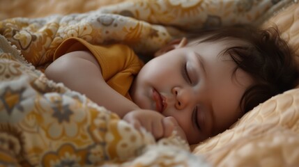 peaceful essence of a sleeping baby, beauty and tenderness of the newborn's sleep
