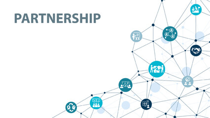 Partnership concept. Chart with keywords and icons. Strategic Partnership. vector illustration EPS 10