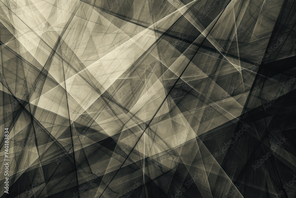 Poster geometric pattern consisting of a multitude of lines in various directions