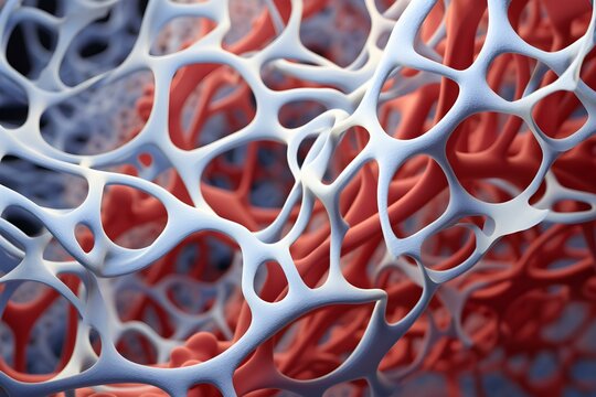 Closeup snapshot of alveoli demonstrates their crucial function in respiration. Concept Respiration, Alveoli, Anatomy, Microscopic, Lung Function