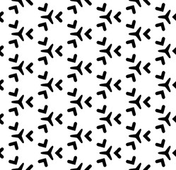 Black and white seamless abstract pattern. Background and backdrop. Grayscale ornamental design. Mosaic ornaments. Vector graphic illustration. EPS10.