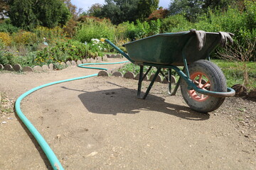 gardening tools and ustensils in a parisian public park